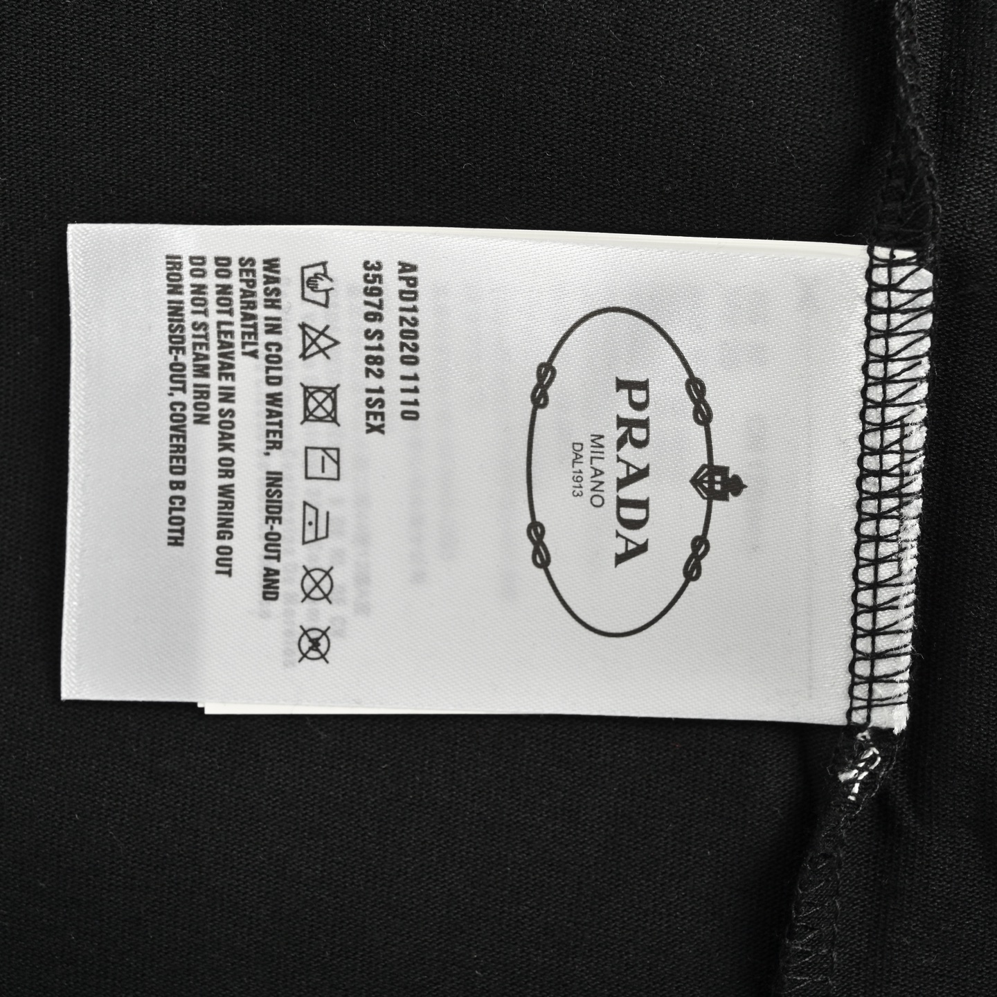 Prada 25ss chest color block logo short sleeve