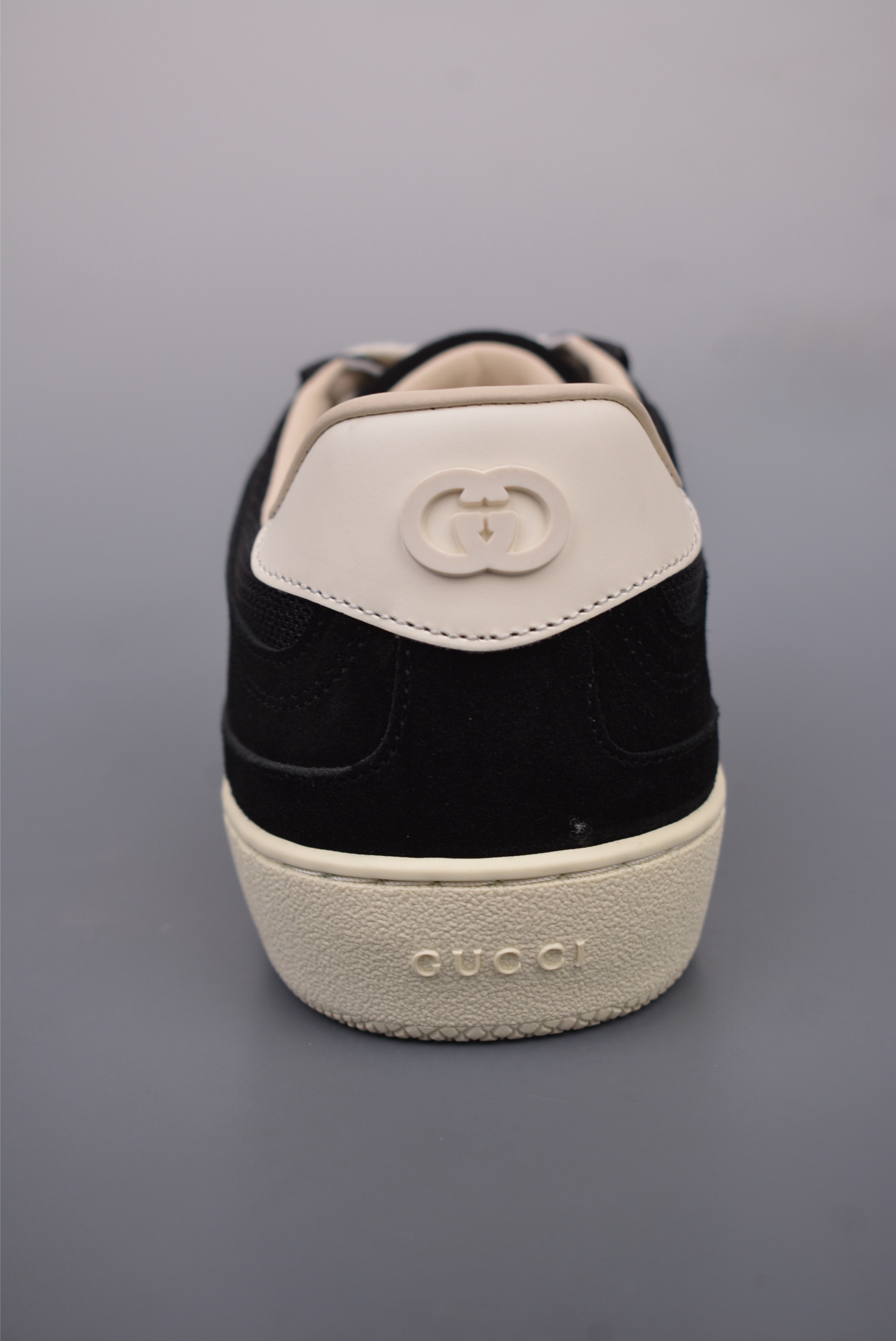 Gucci Interlocking G Suede Sneaker G74 Black and White