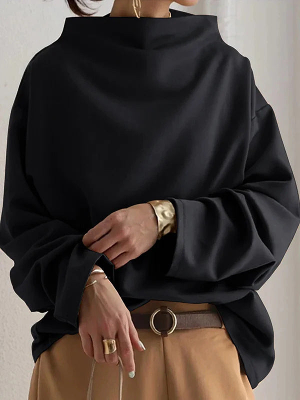 Women's Solid Color Loose-Fit Casual Top