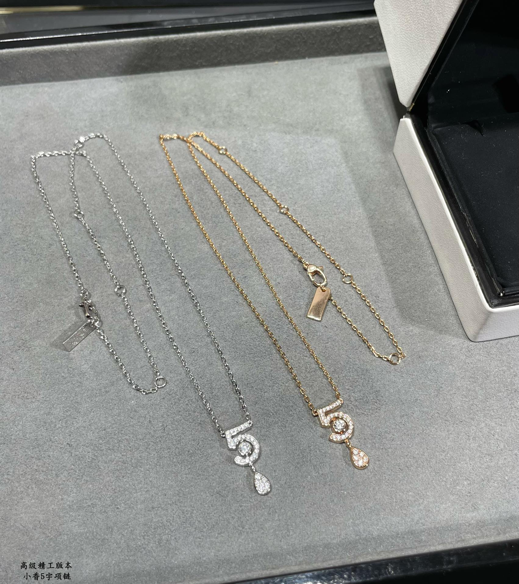 CHAN 5 diamond necklace
