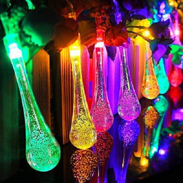 2022 New Upgrade Solar 3D Water Drop String Lights