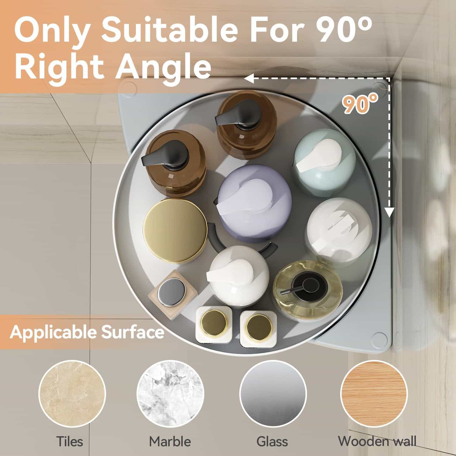 360° Rotate Shower Organizer Shelves