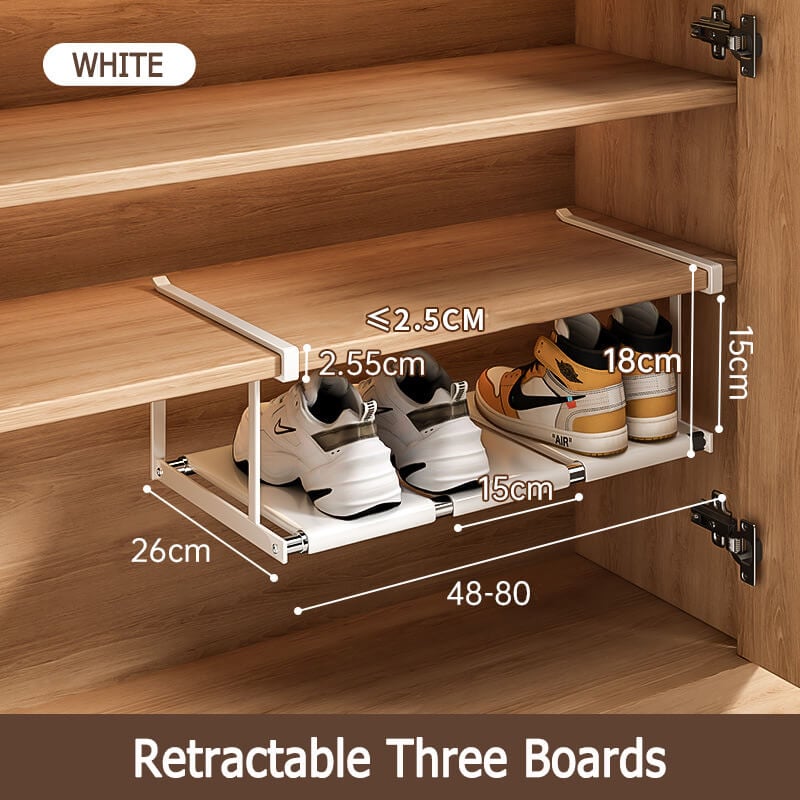 Multi-functional tiered partition shoe rack