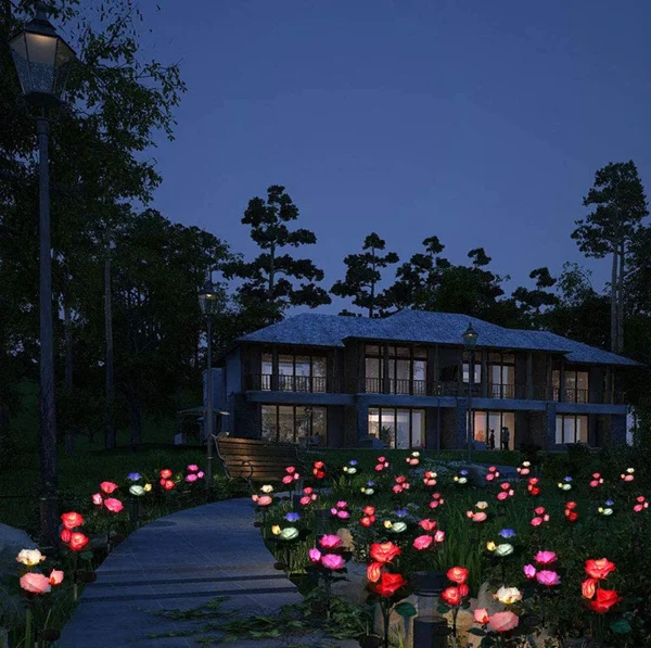 🔥LAST DAY 50% OFF🔥Solar Powered LED Rose Stake