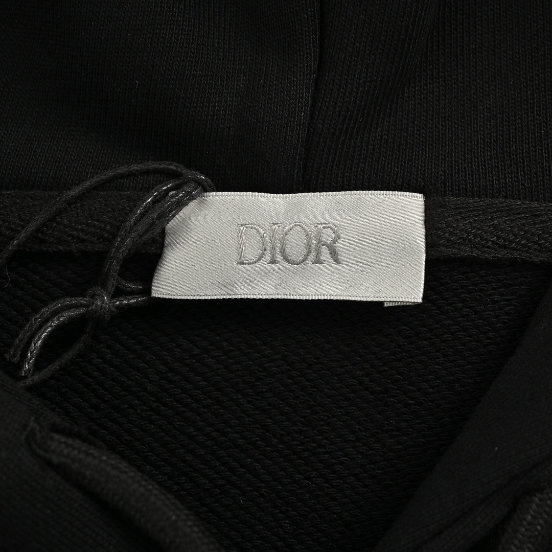 Dior 24Fw shooting star embroidered lettering hooded sweatshirt