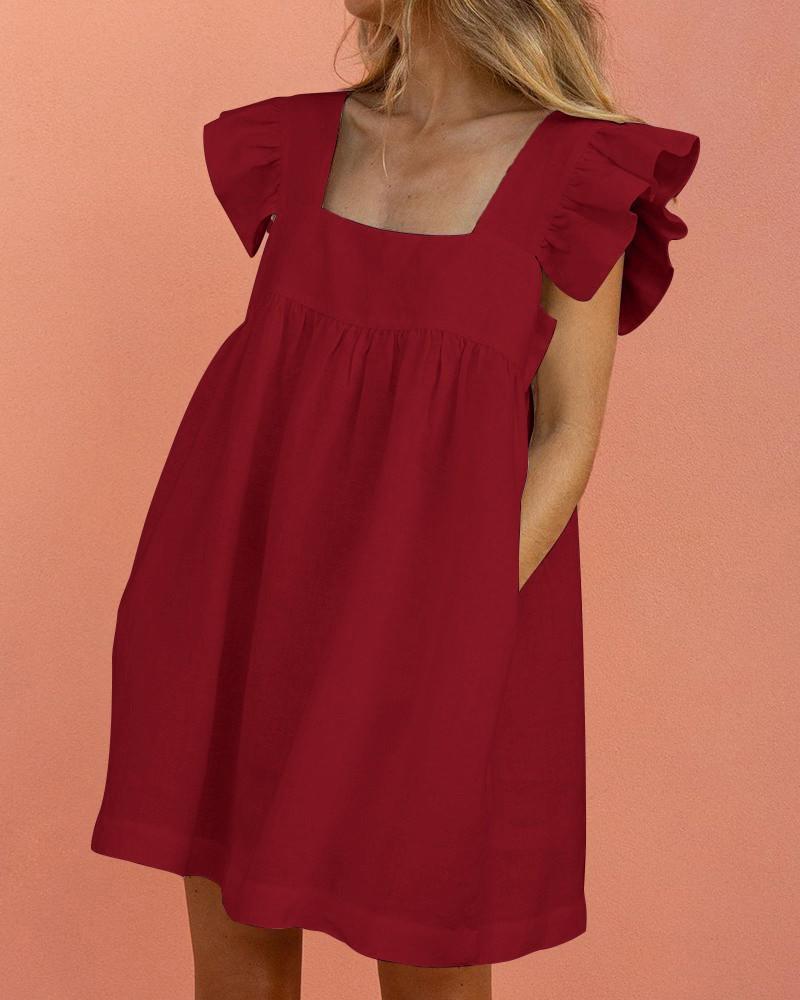 Effortless Flutter Sleeve Dress