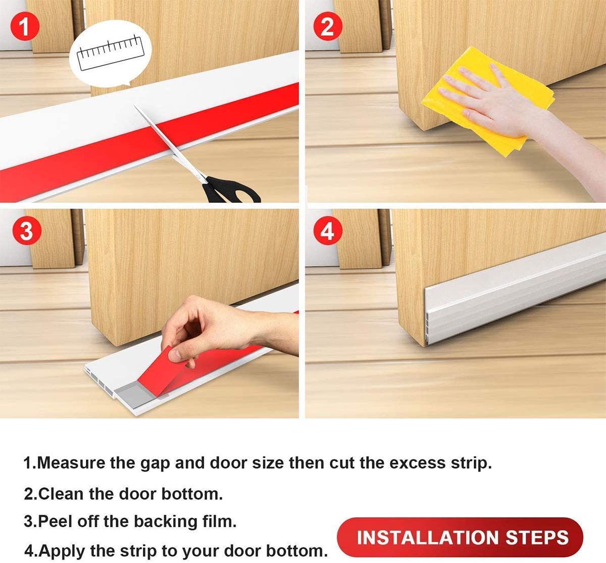 (🔥Last Day Promotion-SAVE 50% OFF)🏡Door Bottom Seal Strip(6M/19.6FT)-BUY 2 GET 1 FREE