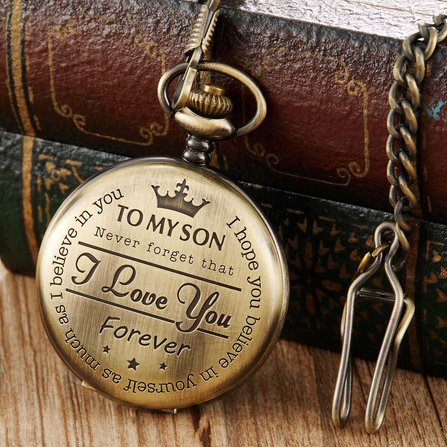 To My Son/Daughter Quartz Pocket Chain Watch