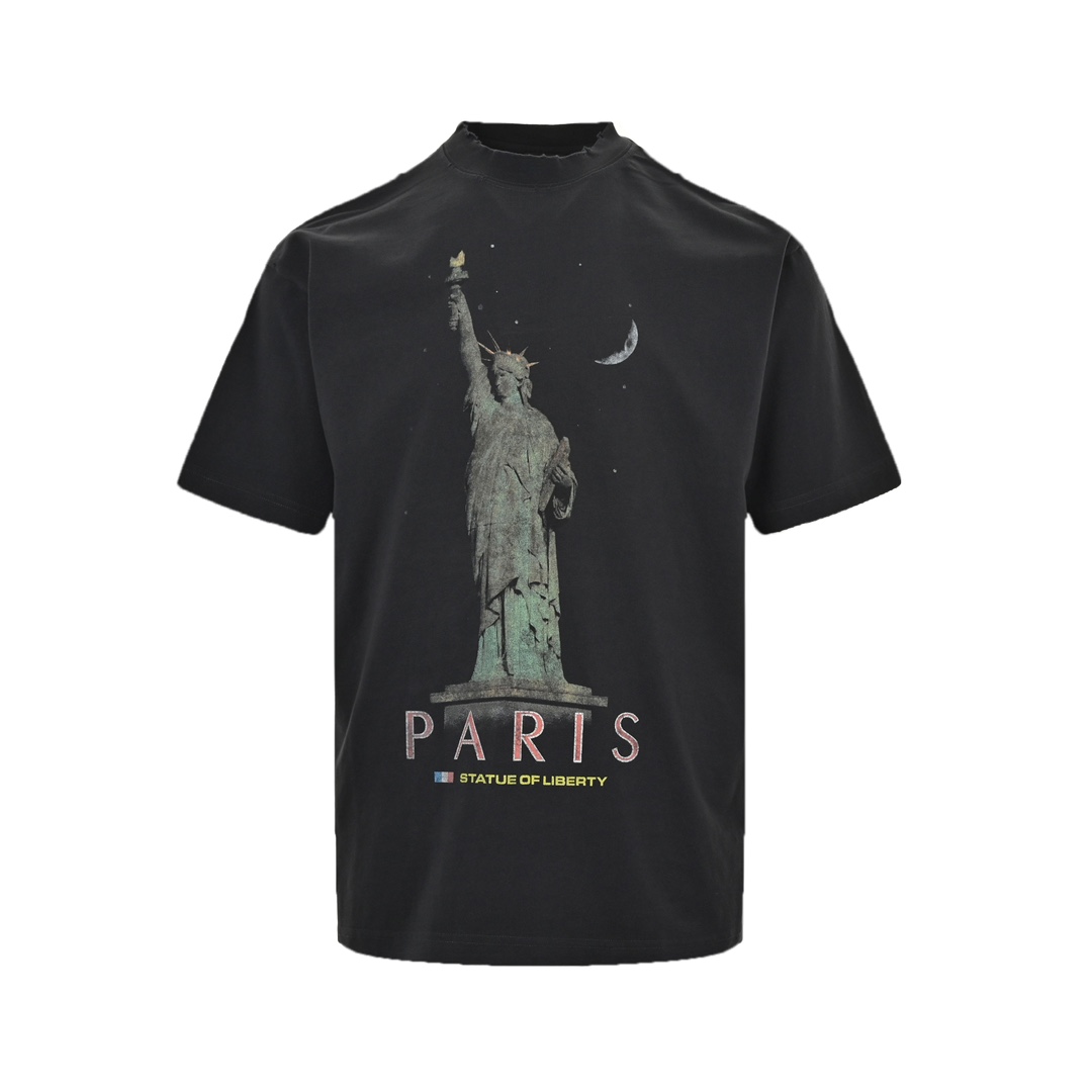 Balenciaga 24ss Statue of Liberty print short sleeve