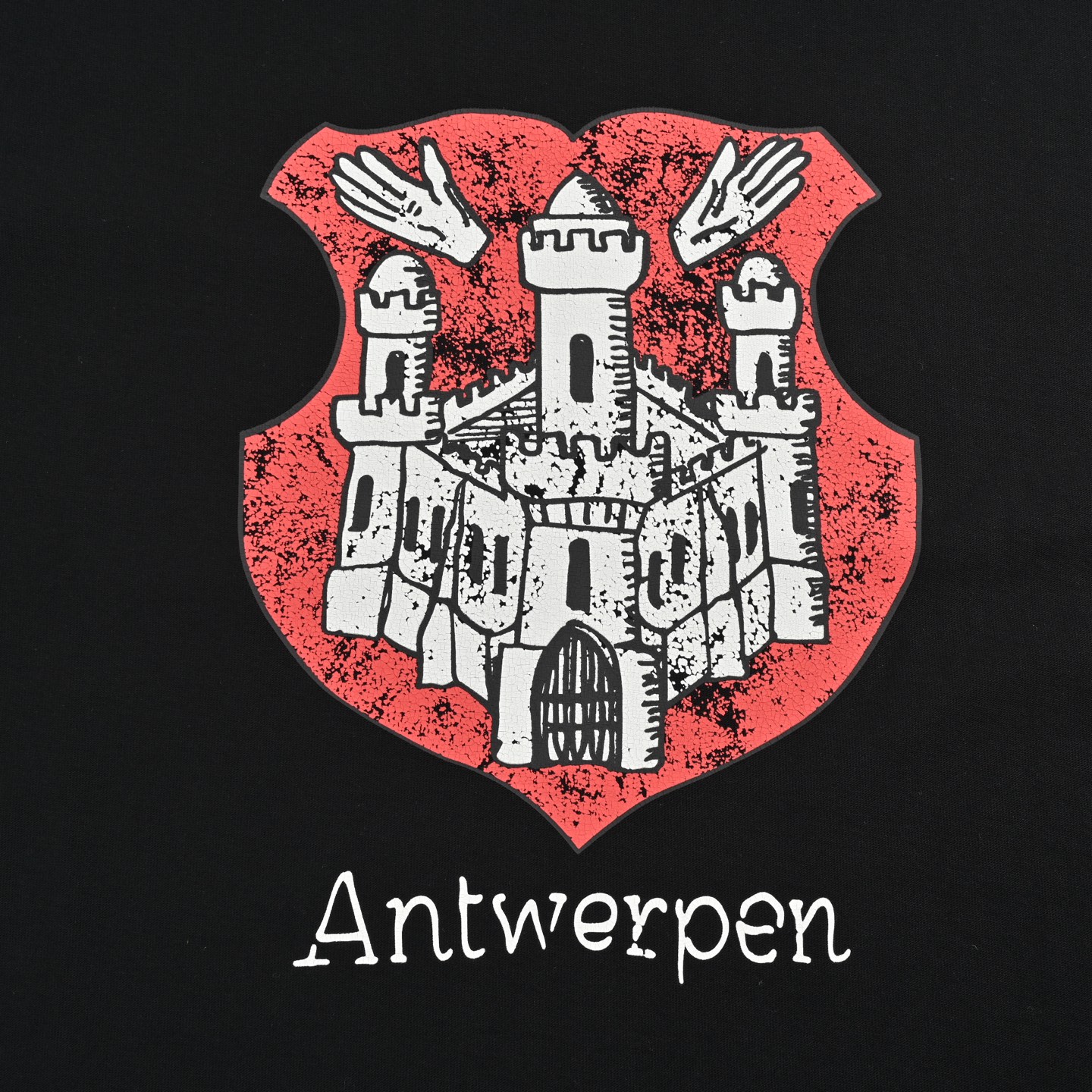 Balenciaga Castle Print Old-made Lavae Short Sleeve