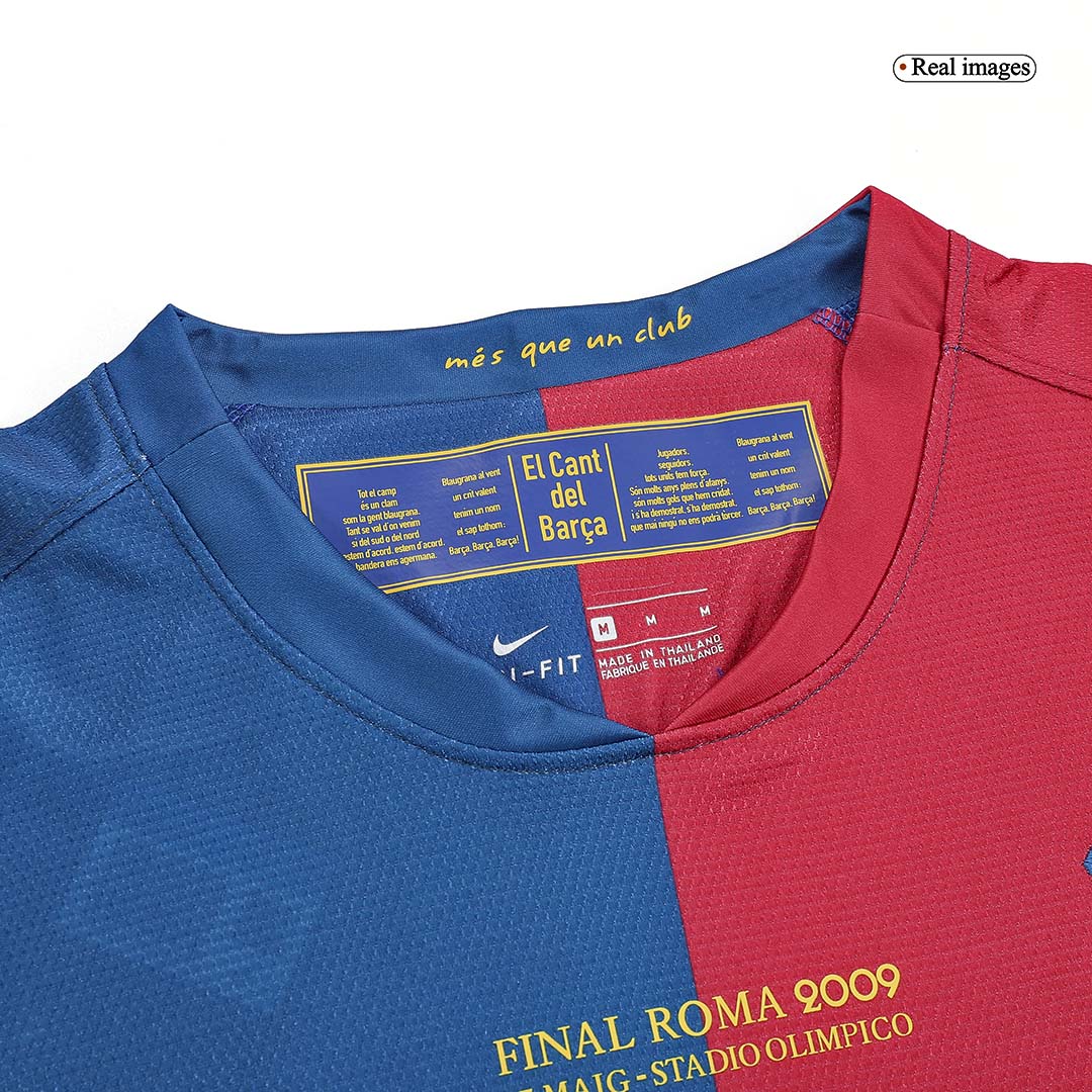 Barcelona Retro Home Long Sleeve Football Shirt 2008/09 - UCL