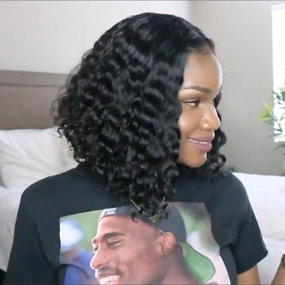New Affordable Lace Frontal Bob Curly Wig