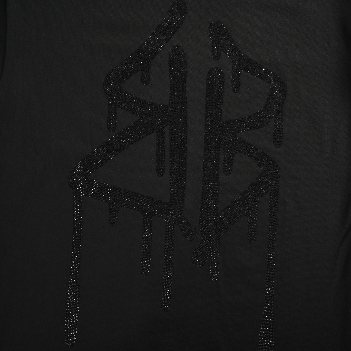 Balenciaga 25ss Dissolved Double B Letters Rhinestone Short Sleeve
