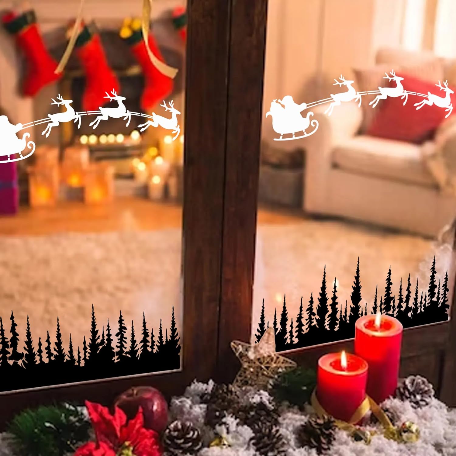 🎄CHRISTMAS ON SALE🔥Christmas Stencils for Window Reusable