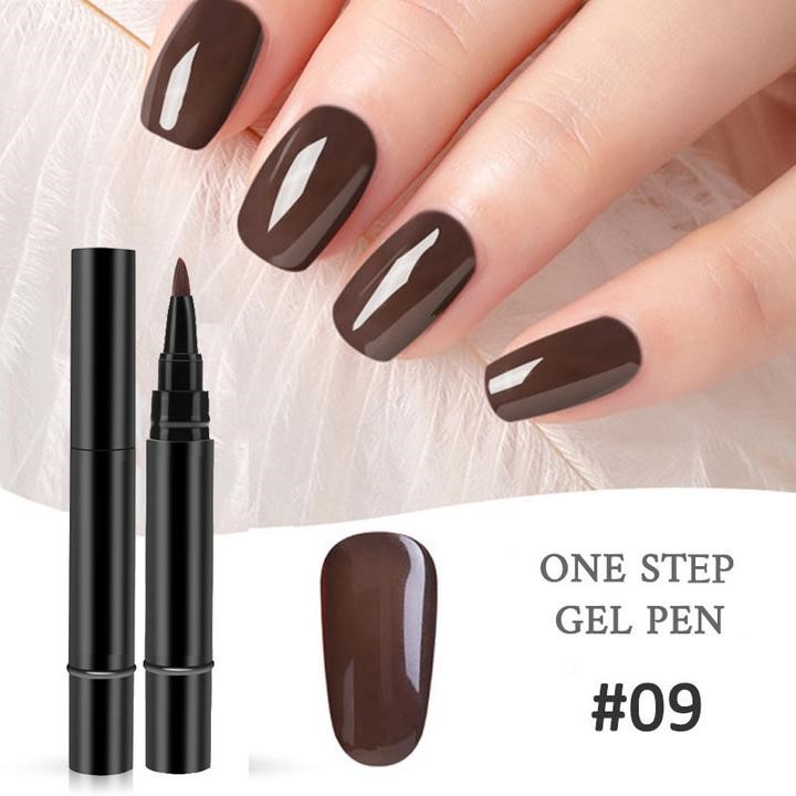 (🔥Last Day Flash Sale-50% OFF)One Step Nail Gel Pen-🎉Buy 9 Get 9 Free Now(Get All Color)!