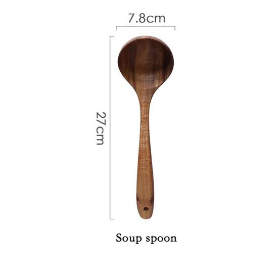 On Sale🔥 Natural Teak Wood Utensil Set
