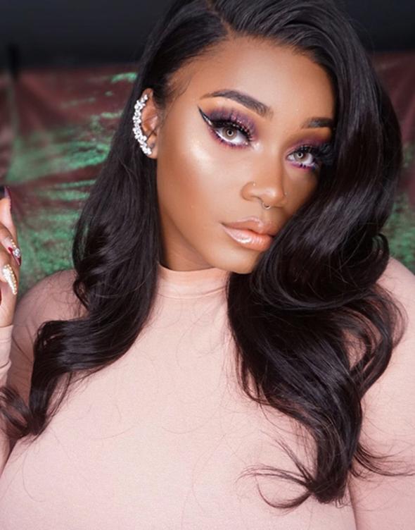 Luna S40 Lace Front Layered Long Curly Wig for Black Women