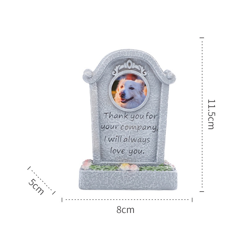 🐾 Pet Memorial Vase with Photo Frame – Resin Flower Holder for Indoor/Outdoor Garden