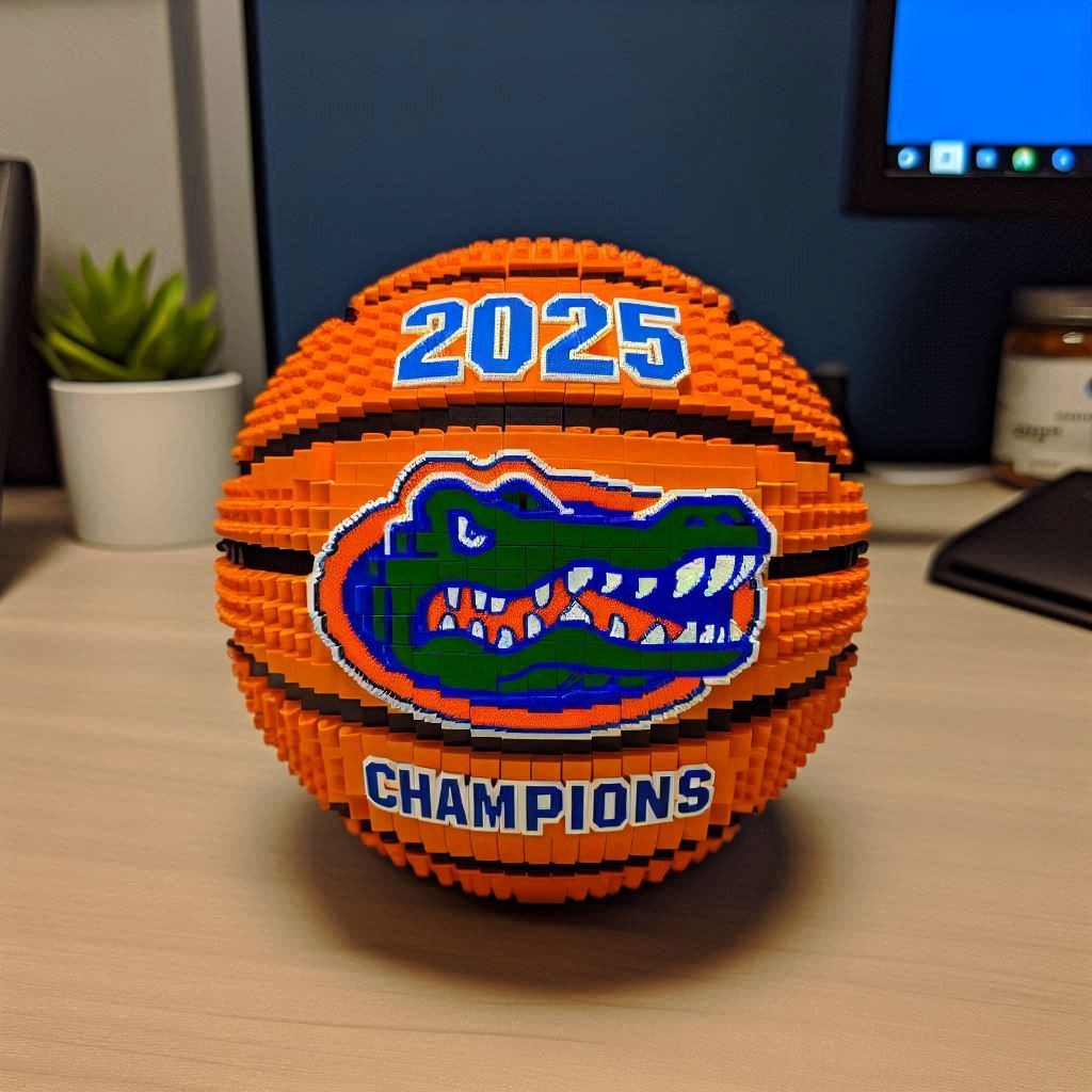 2025 Florida Gators NCAA Champions Brick Basketball