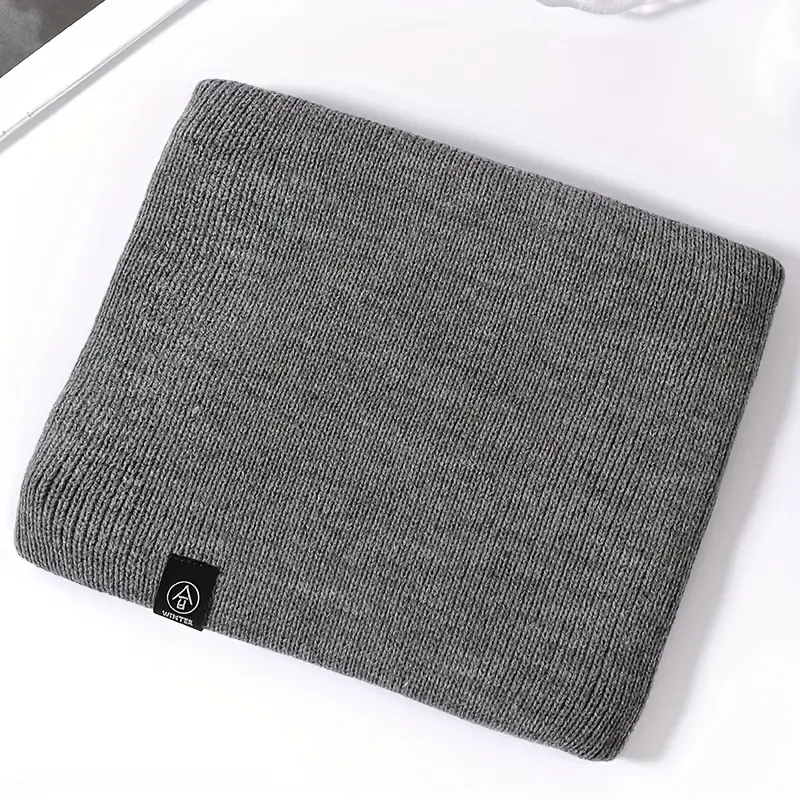 Fleece-Lined Winter Scarf - Soft, Warm & Windproof Neck Gaiter for Men and Women