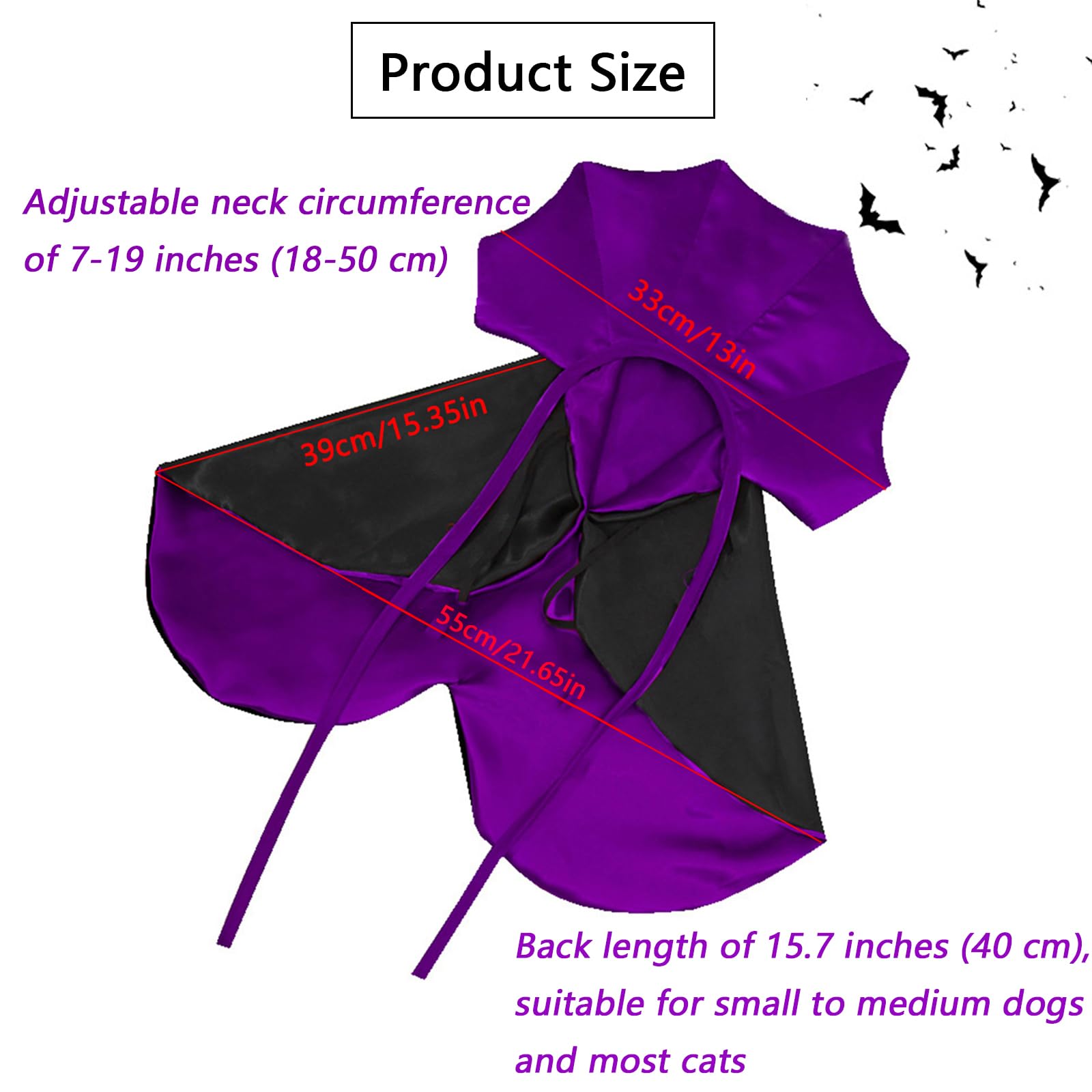 🦇Vampire Cloak Halloween Pet Cosplay🐾