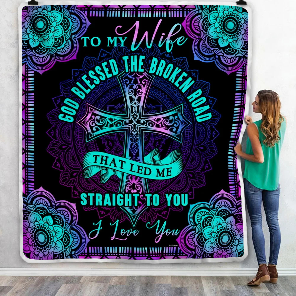 To My Wife Sofa Throw Blanket