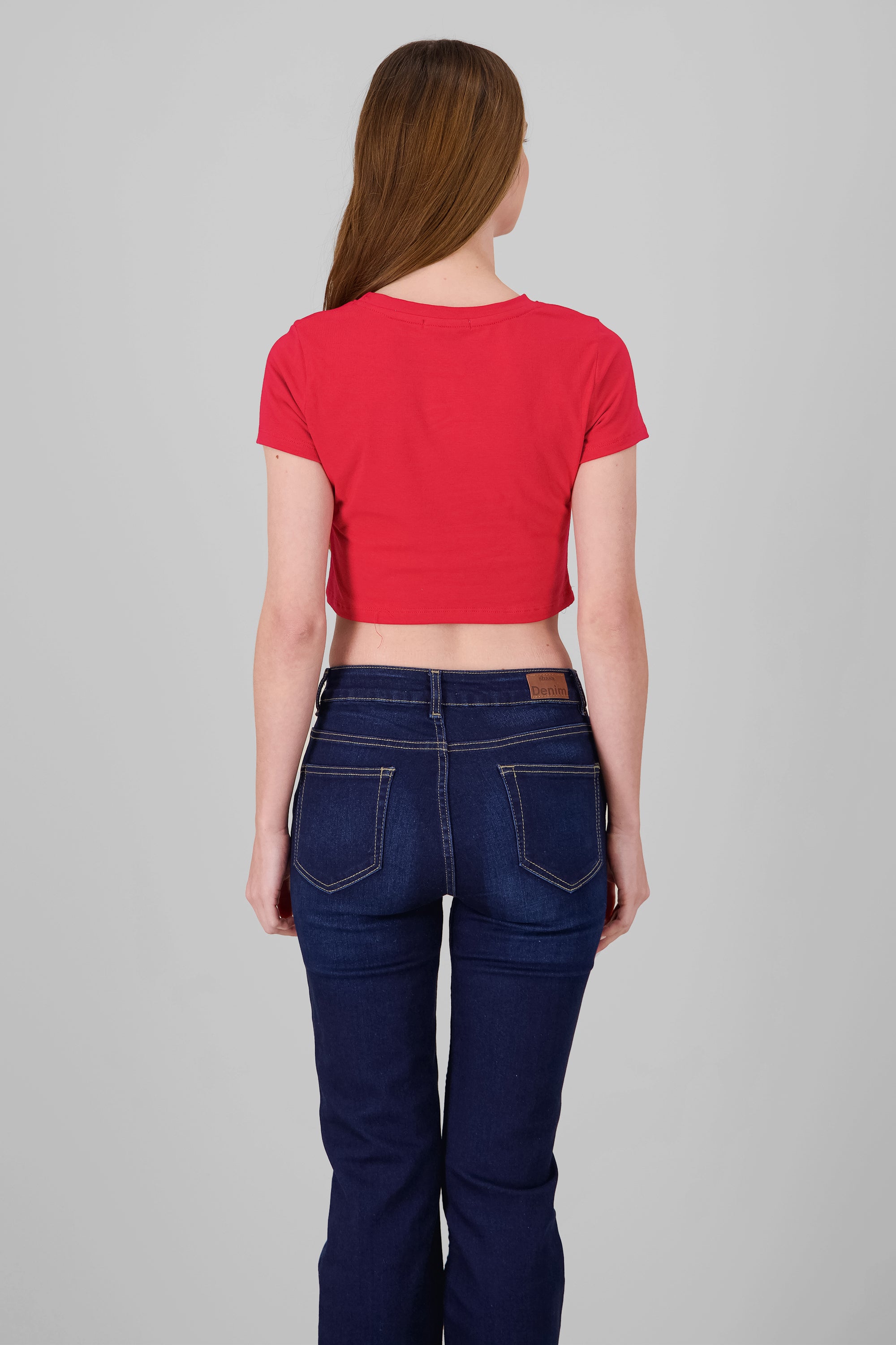 Cropped Cherry Print T Shirt