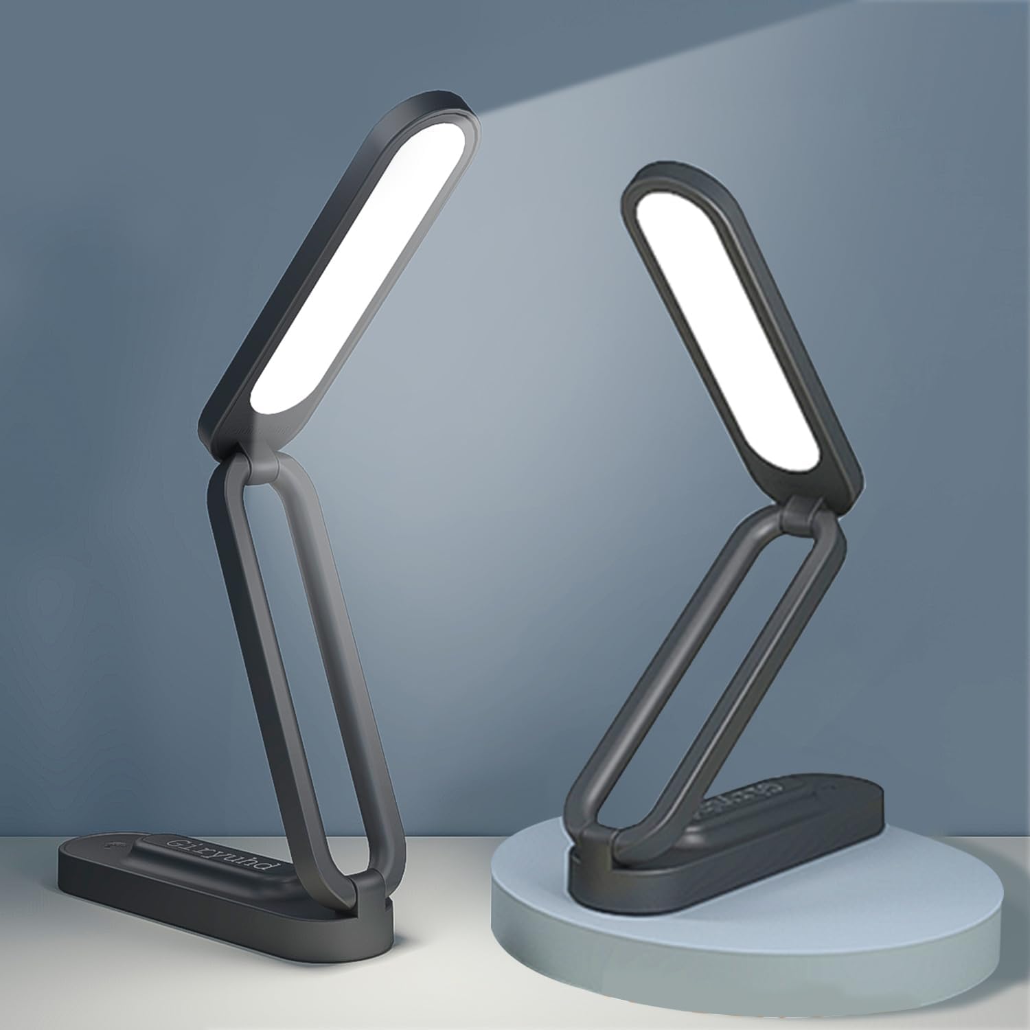 LED Desk Lamp for Office Home & Battery Operated Lamp Rechargeable Lamp Foldable & Portable Light, LED Desk Light Strip, 3 Brightness Dimmable Small Desk Lamp Wireless Reading Lamp