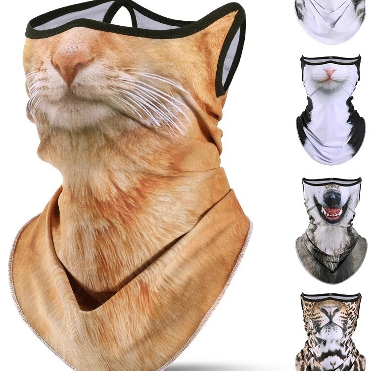 2024 new 3D sun protection ear-hung animal mask