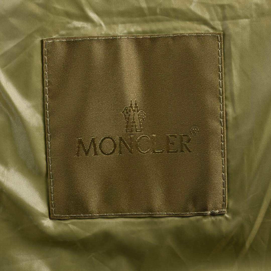 Moncler stand collar large arm logo down jacket