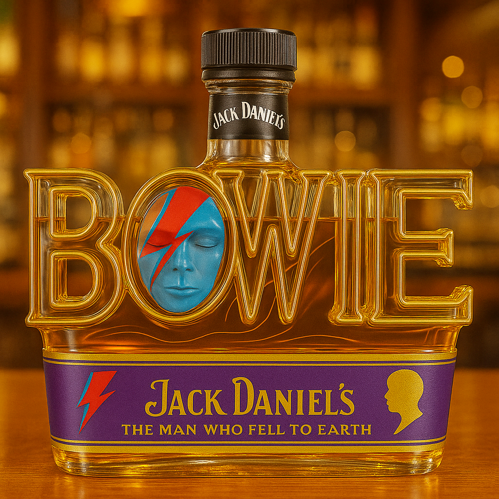 David Bowie Whiskey Bottle