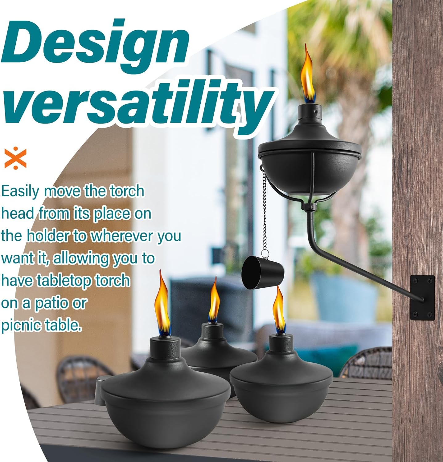 💖Last Day 49% OFF💖Wall Mounted Citronella Torches - 2 Pack