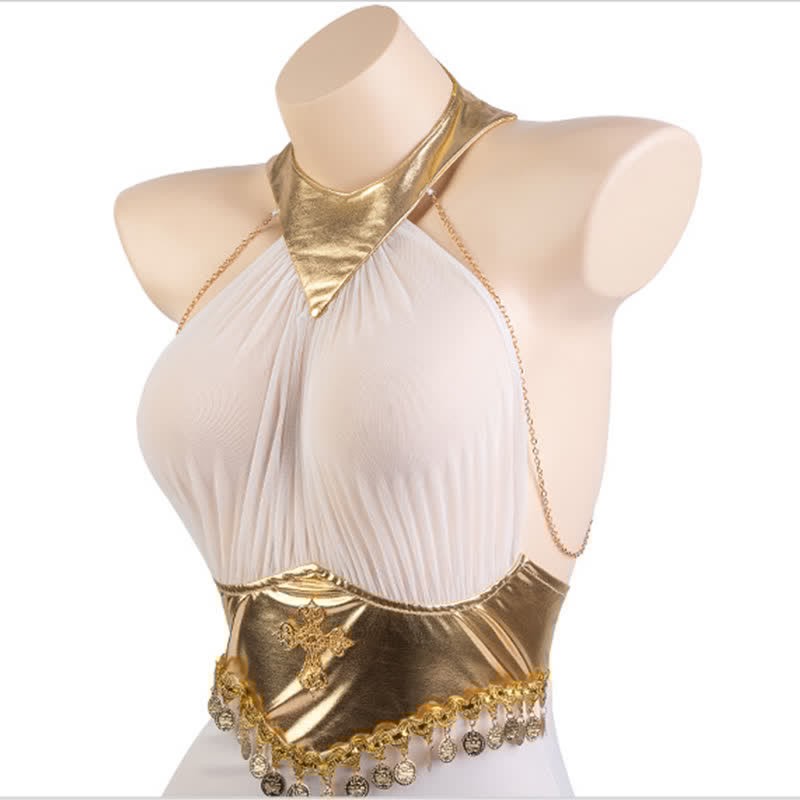 Cosplay Angel Backless Sexy Lingerie Stockings Set