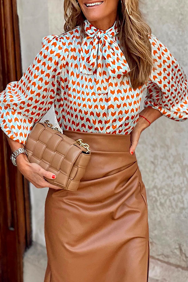 Heididress Casual Ruched Side Split Leather Skirt