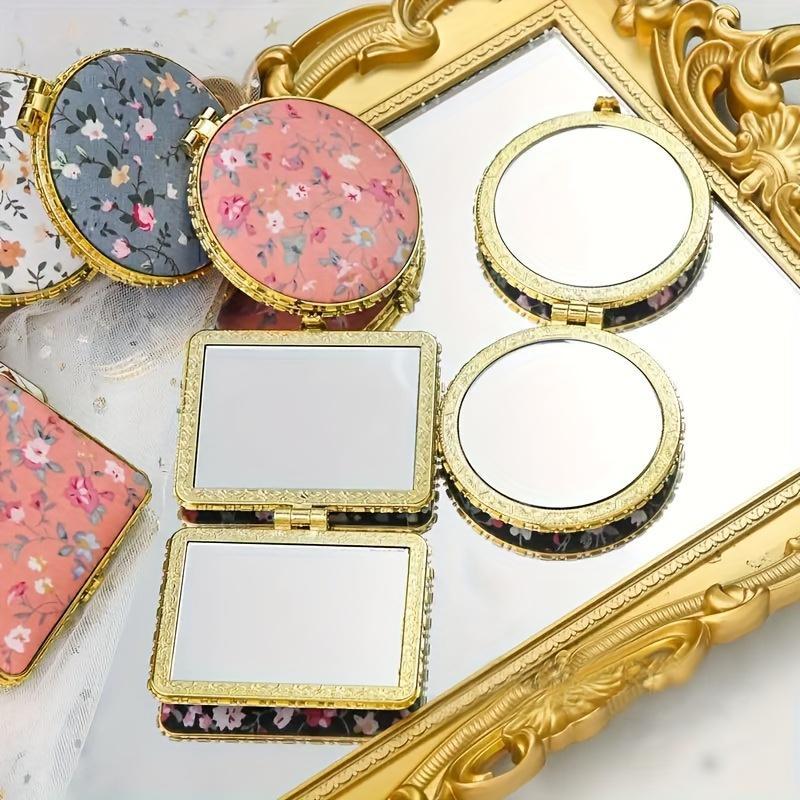 🔥Last Day 50% OFF🔥Makeup Mirror Set, 4 Counts Vintage Makeup Mirrors, Foldable Cosmetic Mirrors