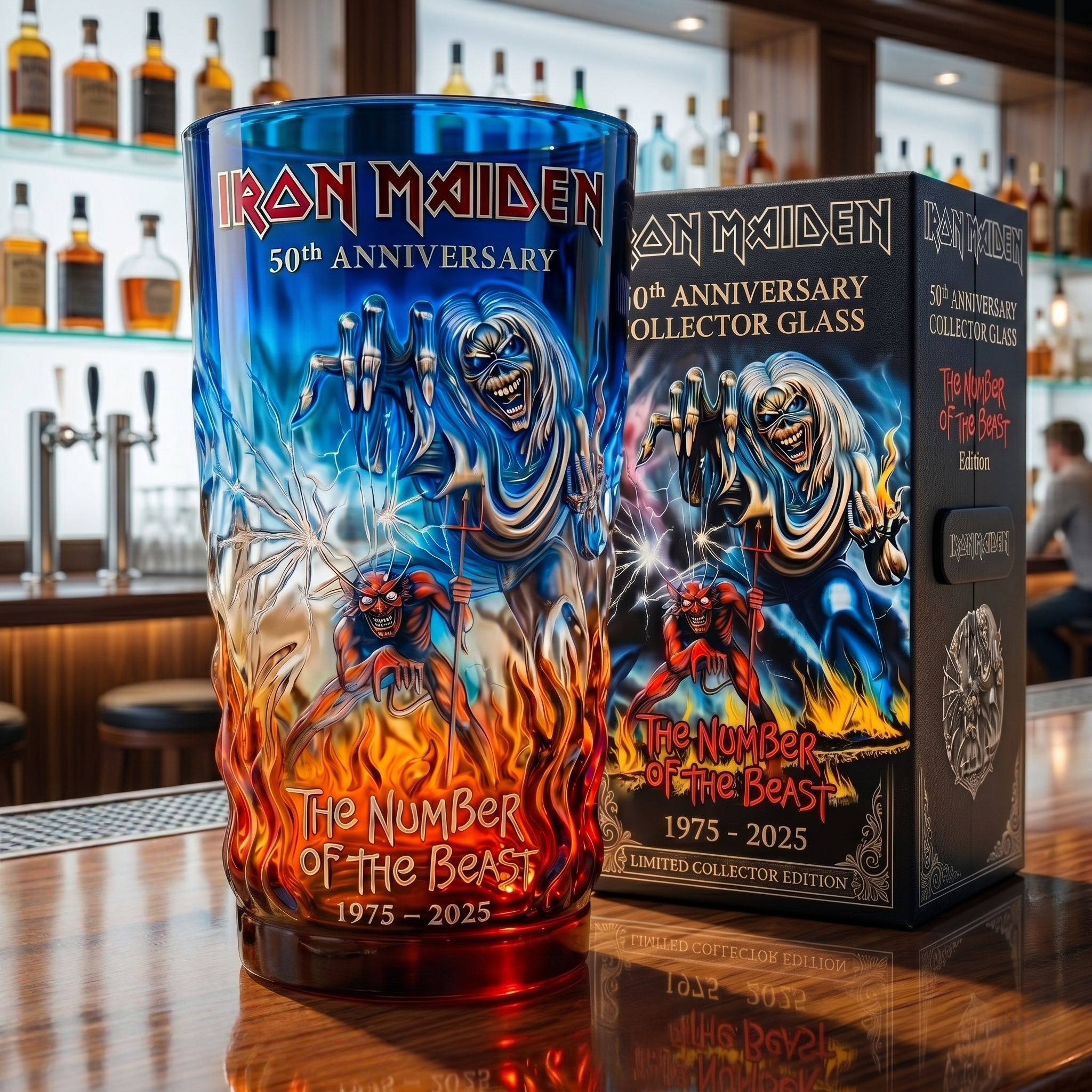 🔥Iron Maiden 50th Anniversary Limited Collector's Glass!