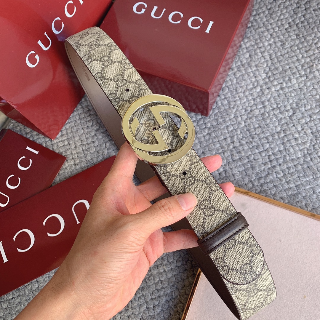 Gucci Marmont printed leather belt 4.0cm wide