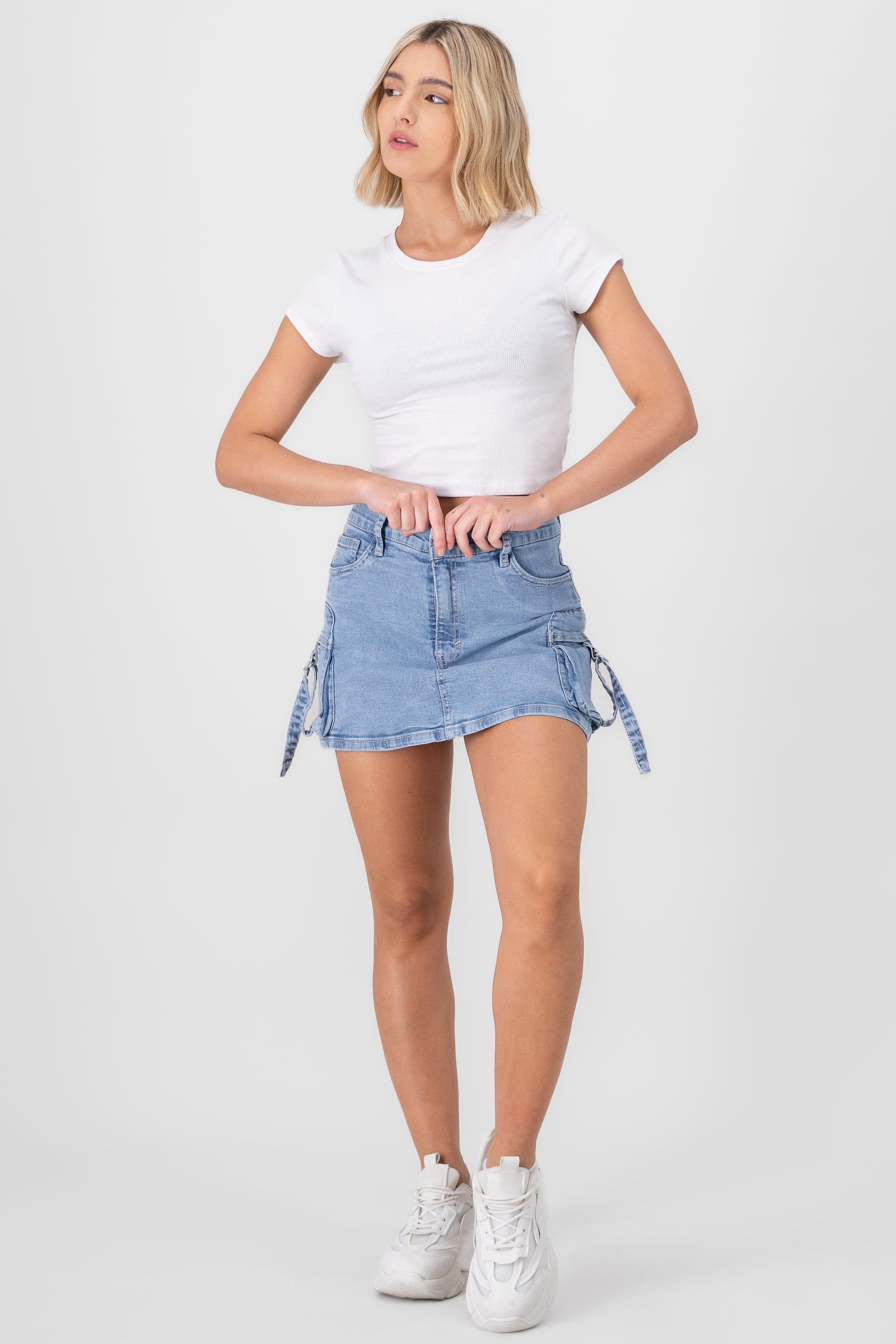 Denim Mini Skort