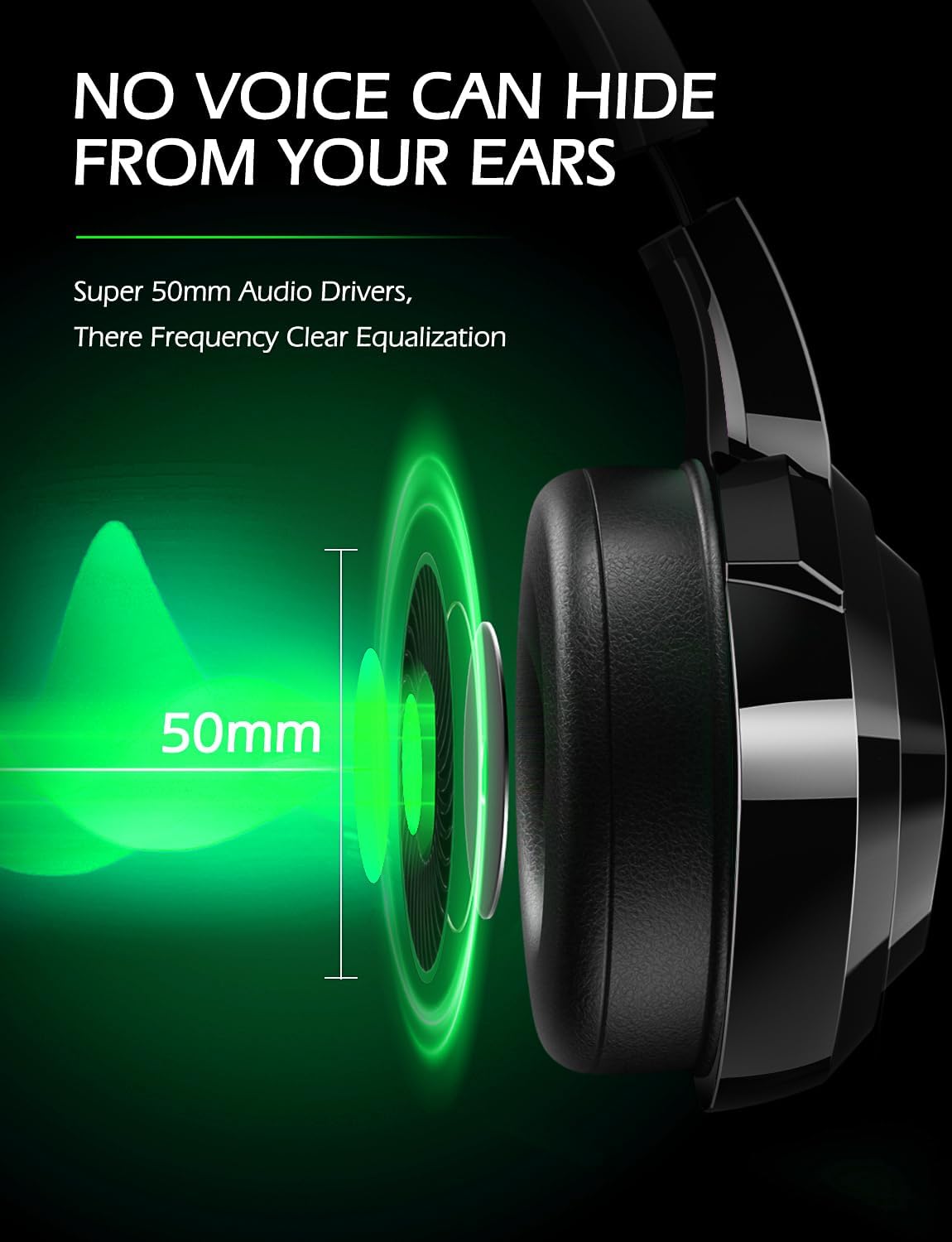 ZIUMIER Z66 Gaming Headset, Wired, Over-Ear, Noise Cancelling Mic, RGB Light, Stereo Surround Sound, Compatible with PS4, PS5, Xbox One, Laptop (Green)