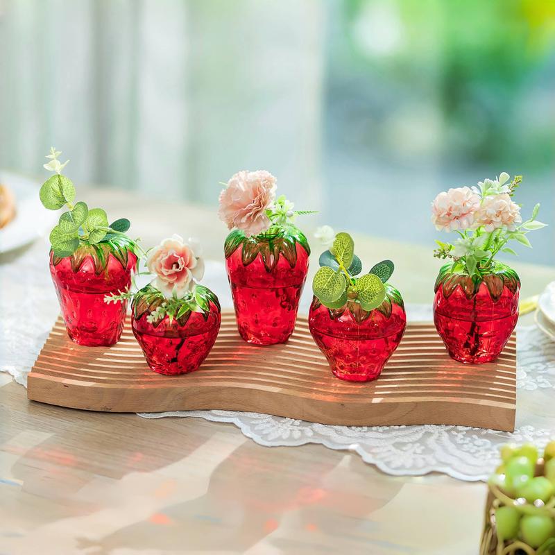 🍓Cute Strawberry Glass Vase 🎁 Easter & Birthday Gift