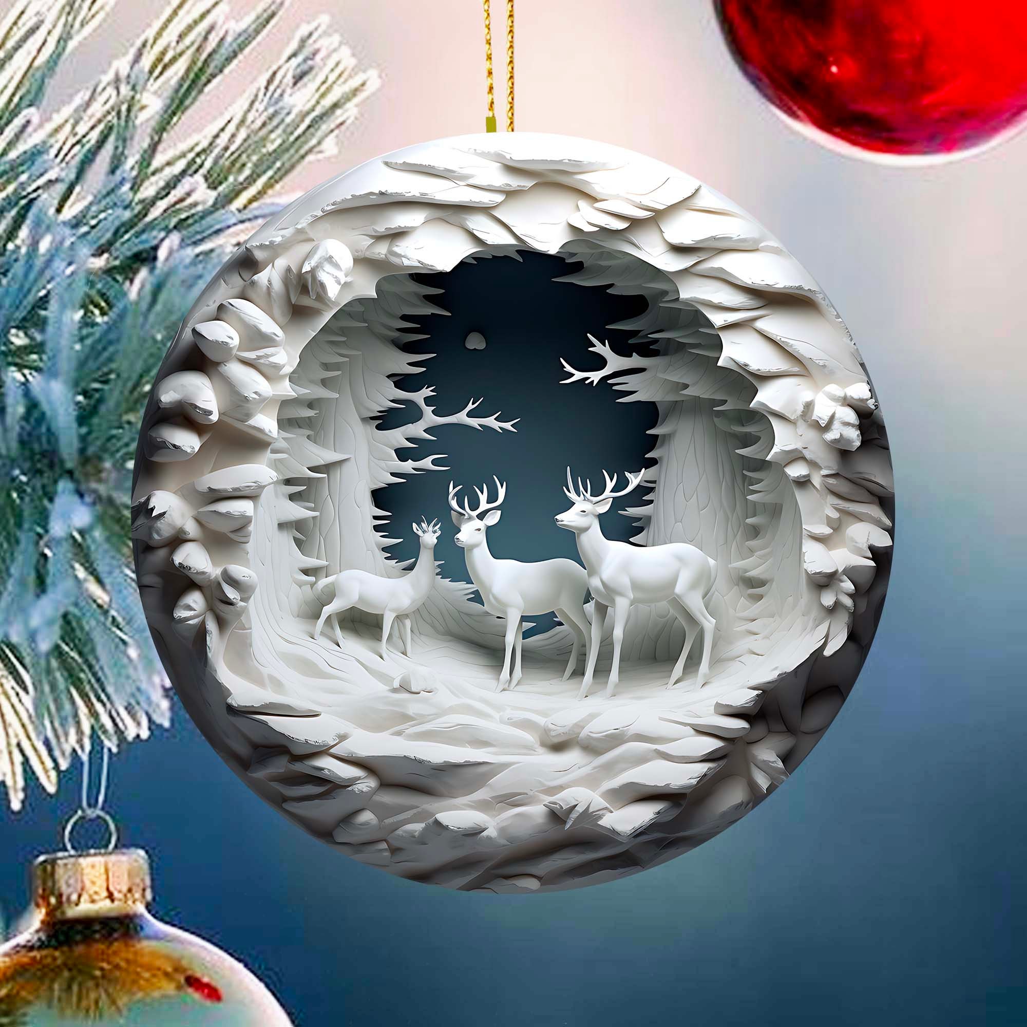 3D Christmas Sublimation Ornaments