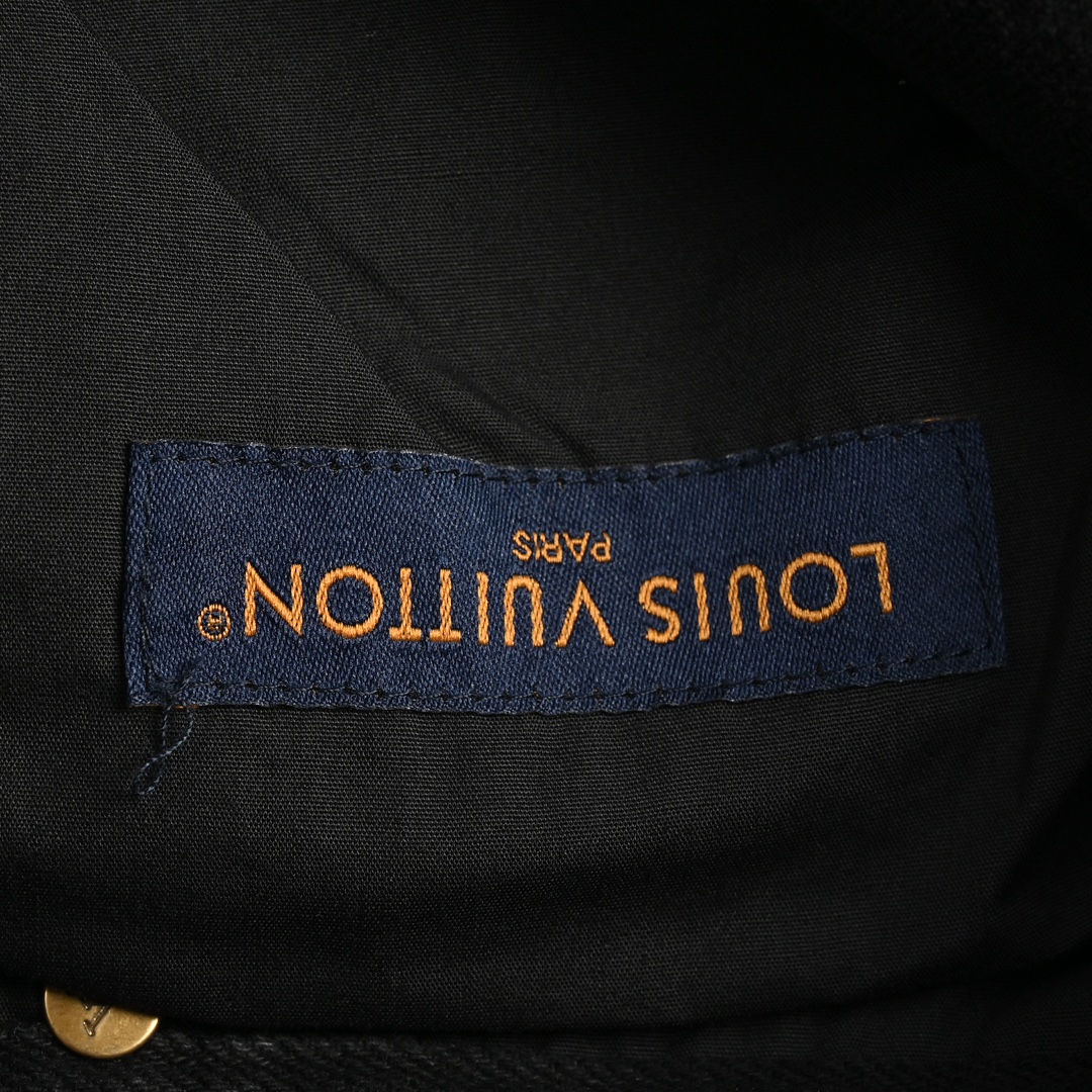 Louis Vuitton Embossed Monochrome Work Jeans