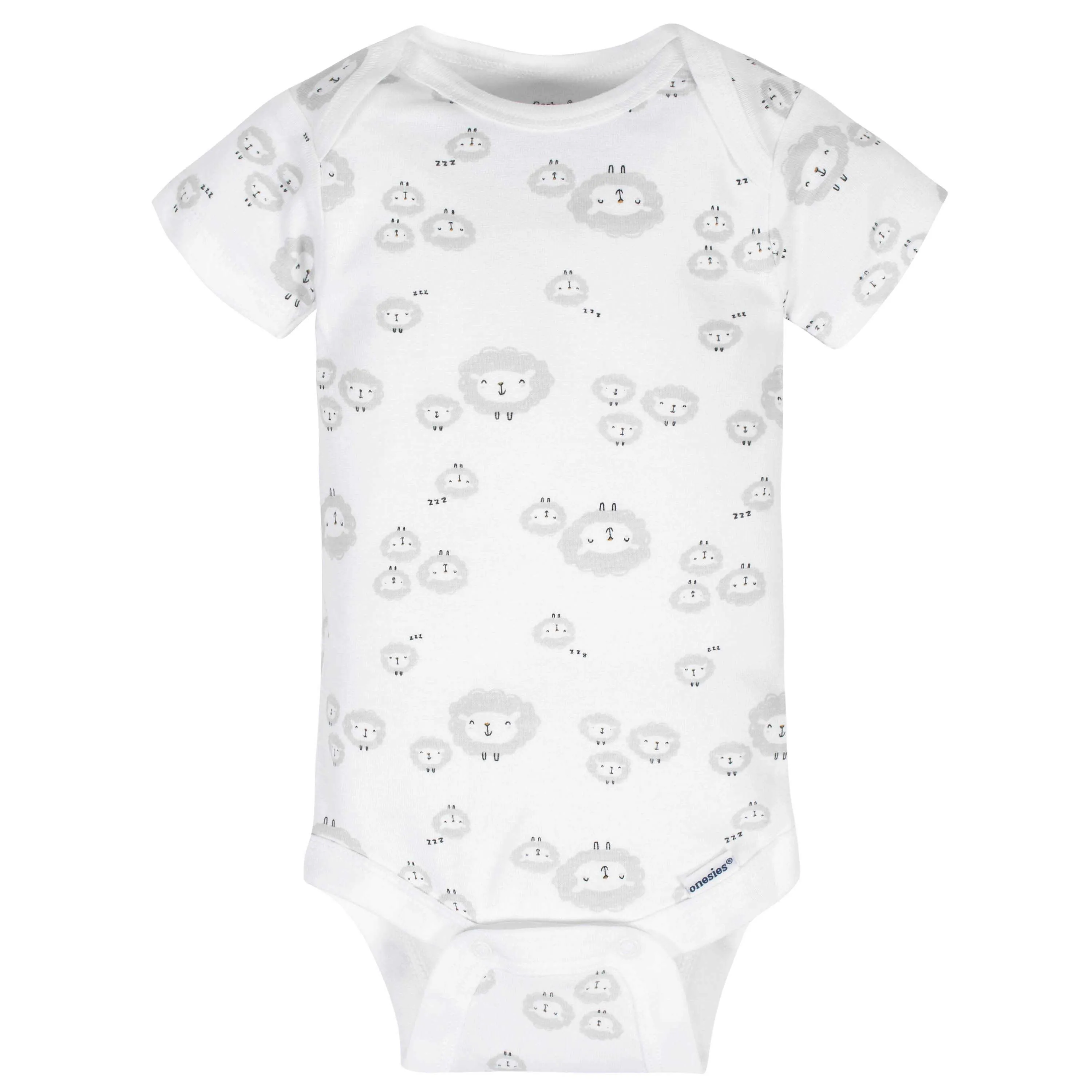 8-Pack Baby Neutral Sheep Short Sleeve Onesies Bodysuits