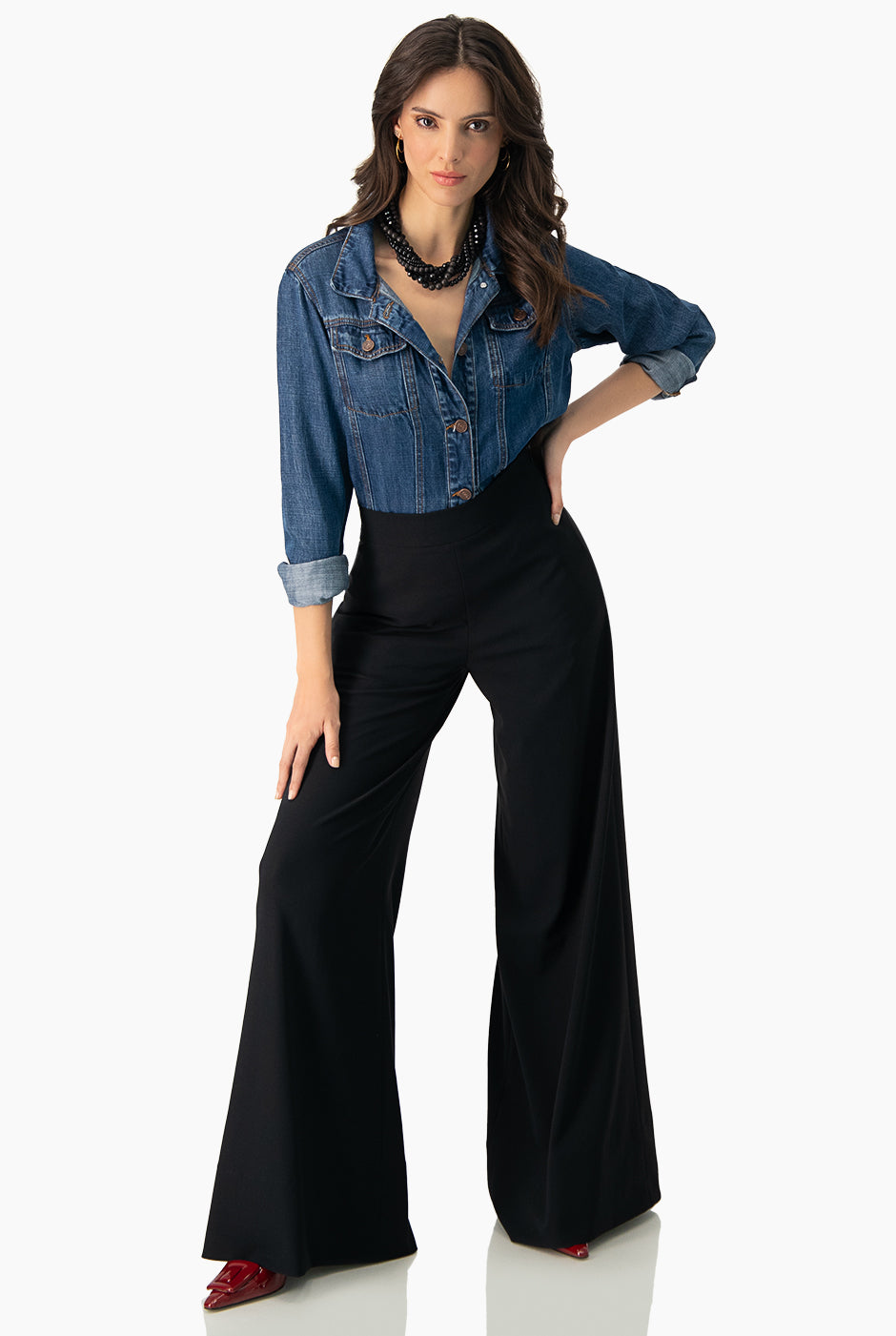 Pantalon amplio negro