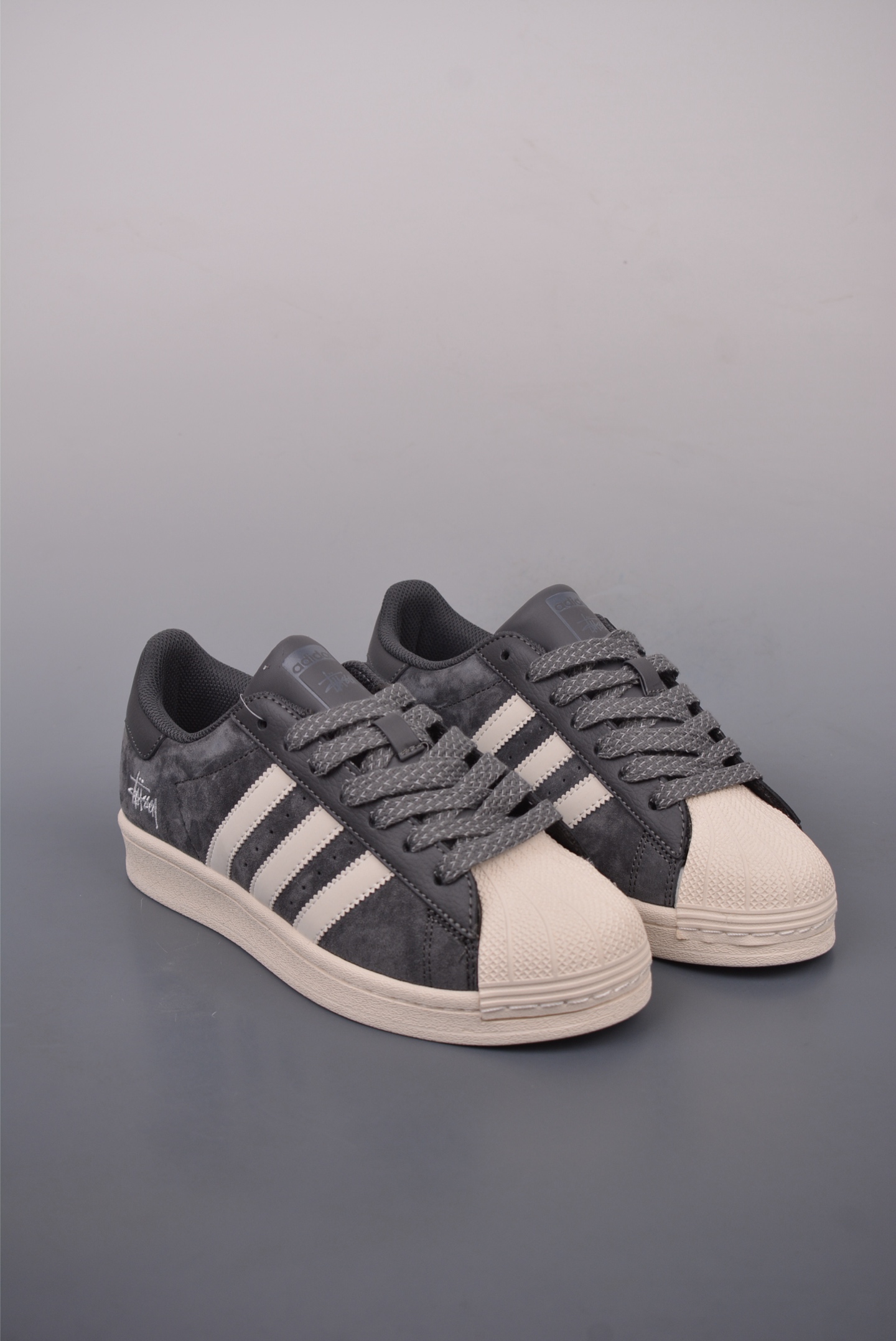 Stussy x Adidas Originals Superstar XLG Dark Grey BZ2514