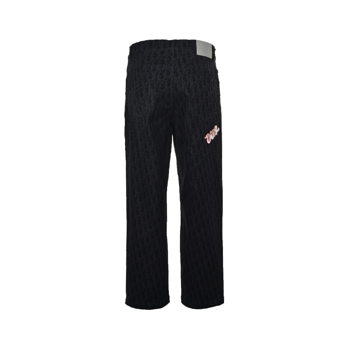 Dior 25ss Kaws co-branded snake year limited edition monogram full print denim trousers
