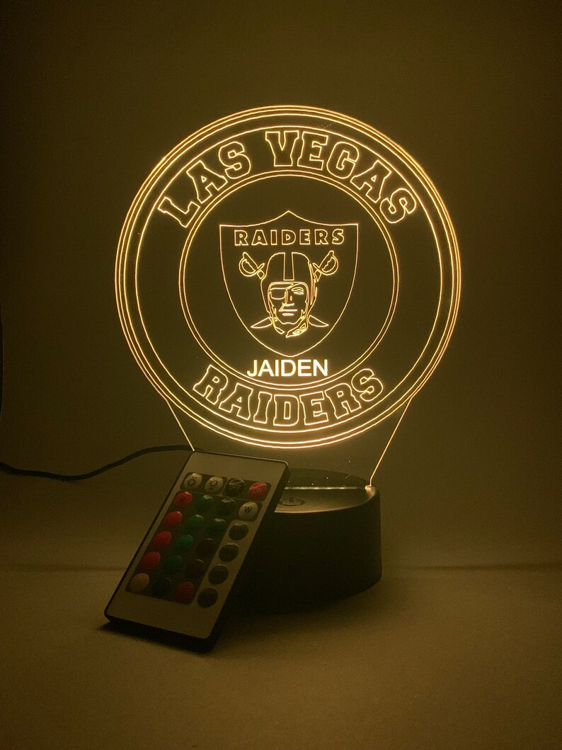 LAS VEGAS RAIDERS 3D LAMP PERSONALIZED