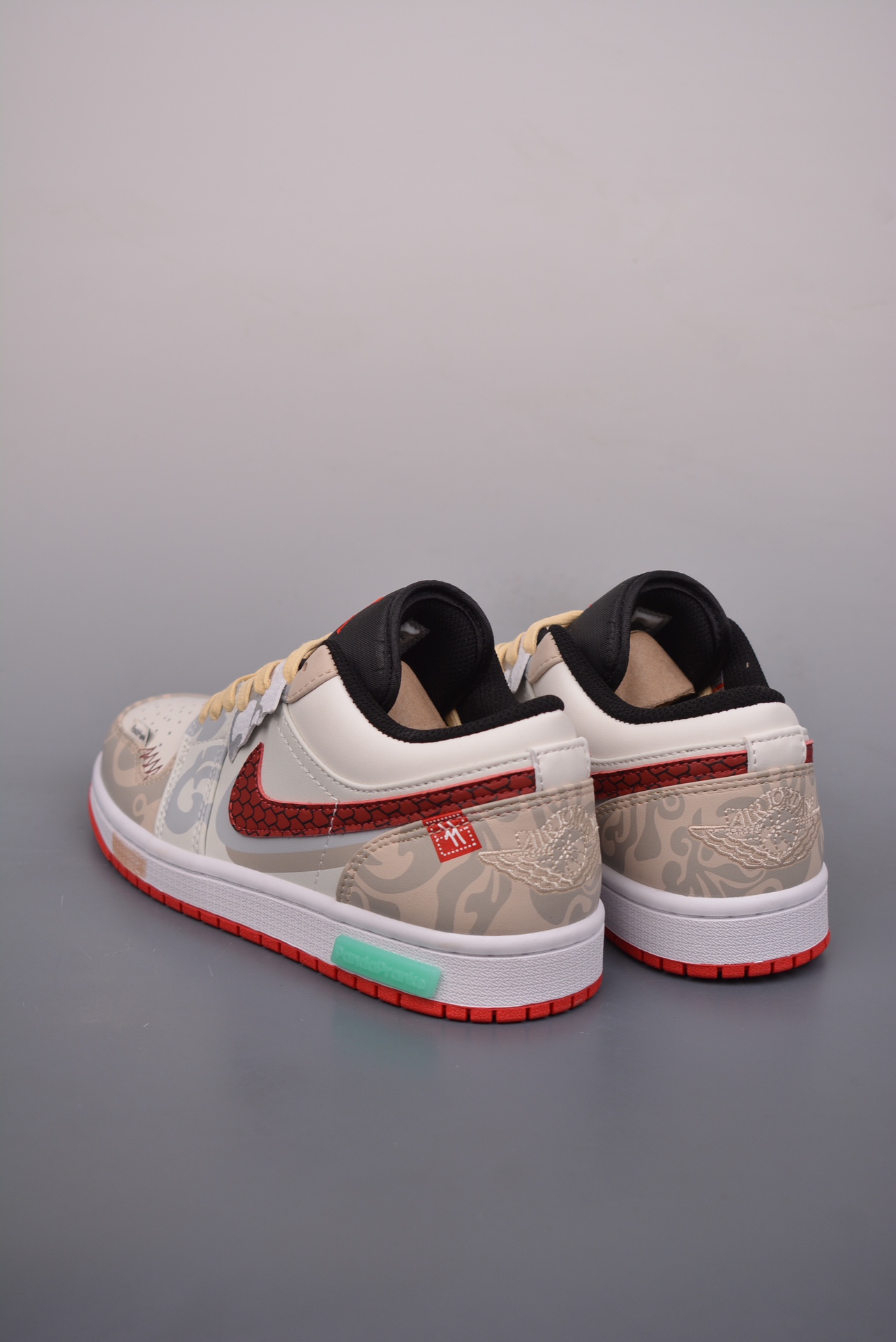 Nike Air Jordan 1 Low Year of the Dragon Off-White Red Graffiti 553558-066