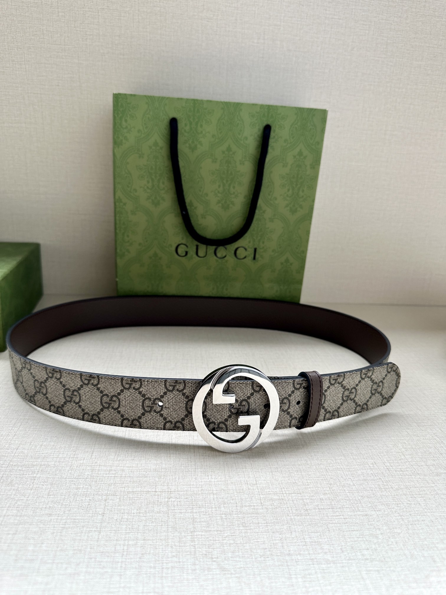 Gucci Marmont double-sided leather belt 3.8CM wide