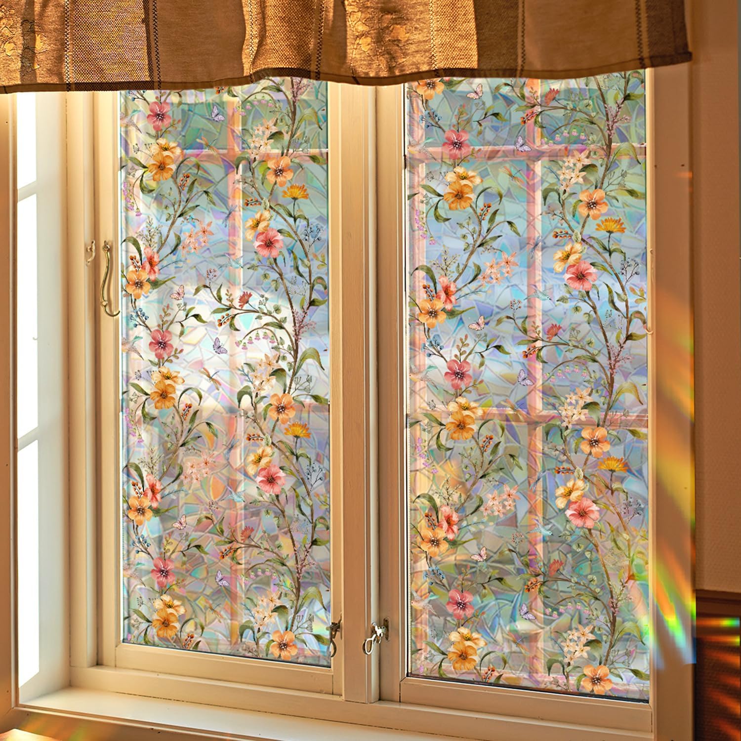 🔥On Sale🔥Stained Floral Pattern Glass Window Film